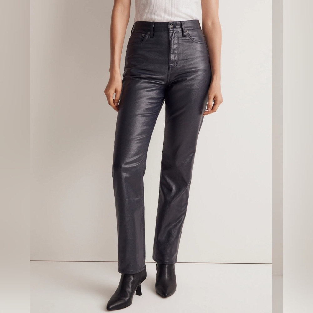 Madewell '90s Straight Jean in Midnight Blue Foil